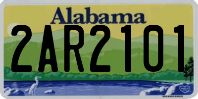 AL license plate 2AR2101