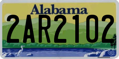 AL license plate 2AR2102