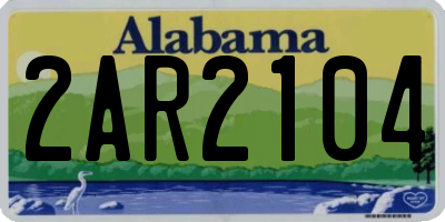 AL license plate 2AR2104