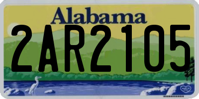 AL license plate 2AR2105