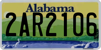 AL license plate 2AR2106