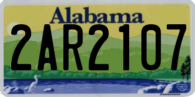 AL license plate 2AR2107