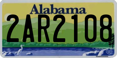 AL license plate 2AR2108