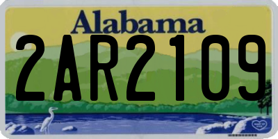 AL license plate 2AR2109