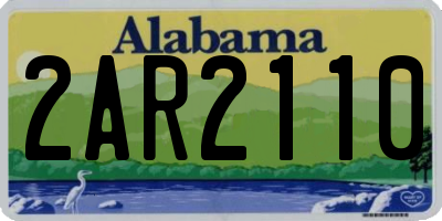 AL license plate 2AR2110