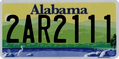 AL license plate 2AR2111