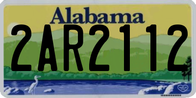 AL license plate 2AR2112