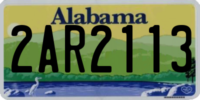 AL license plate 2AR2113