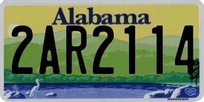 AL license plate 2AR2114