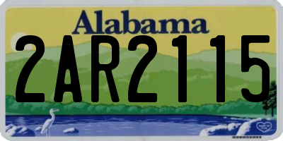 AL license plate 2AR2115