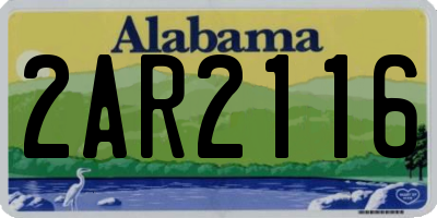 AL license plate 2AR2116