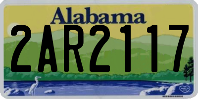 AL license plate 2AR2117