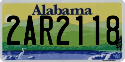 AL license plate 2AR2118