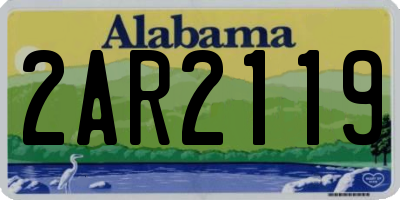 AL license plate 2AR2119
