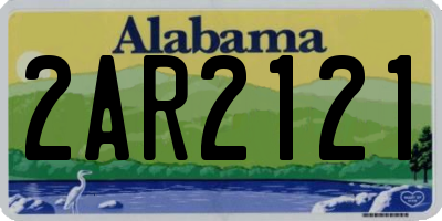AL license plate 2AR2121