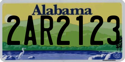 AL license plate 2AR2123