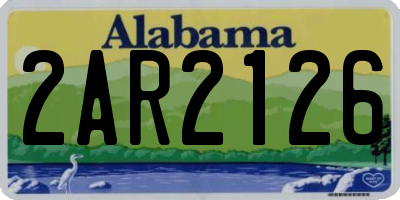 AL license plate 2AR2126