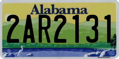 AL license plate 2AR2131