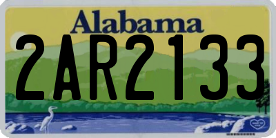 AL license plate 2AR2133