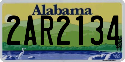 AL license plate 2AR2134