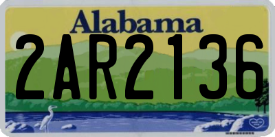 AL license plate 2AR2136