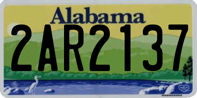 AL license plate 2AR2137