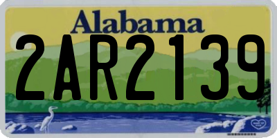 AL license plate 2AR2139