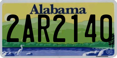 AL license plate 2AR2140