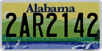 AL license plate 2AR2142