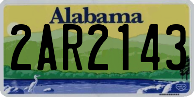 AL license plate 2AR2143