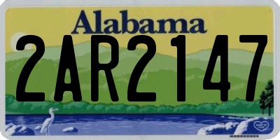 AL license plate 2AR2147