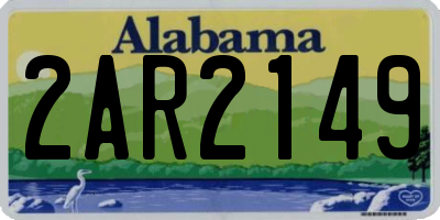 AL license plate 2AR2149
