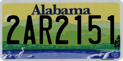 AL license plate 2AR2151
