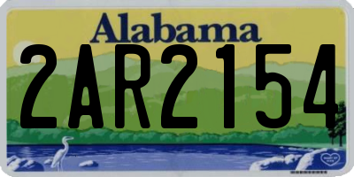 AL license plate 2AR2154