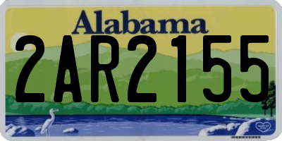 AL license plate 2AR2155