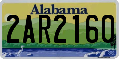 AL license plate 2AR2160