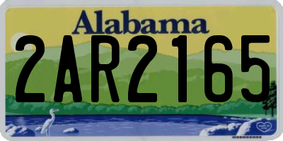 AL license plate 2AR2165