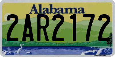 AL license plate 2AR2172