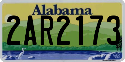 AL license plate 2AR2173