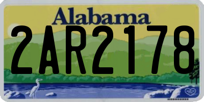 AL license plate 2AR2178