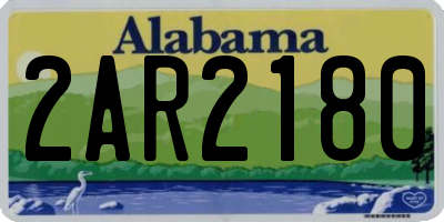 AL license plate 2AR2180