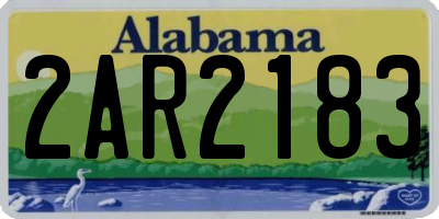 AL license plate 2AR2183