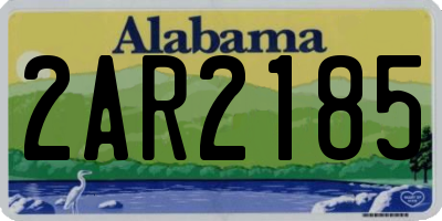 AL license plate 2AR2185