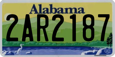 AL license plate 2AR2187