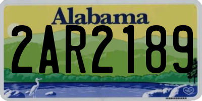 AL license plate 2AR2189