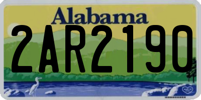 AL license plate 2AR2190