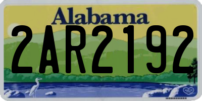 AL license plate 2AR2192