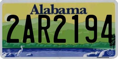 AL license plate 2AR2194