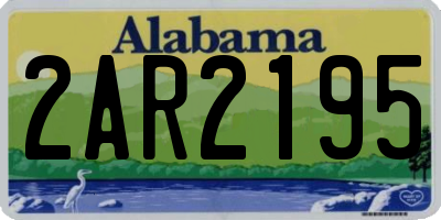 AL license plate 2AR2195