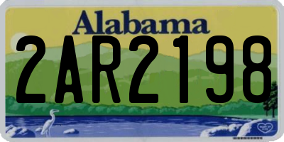 AL license plate 2AR2198